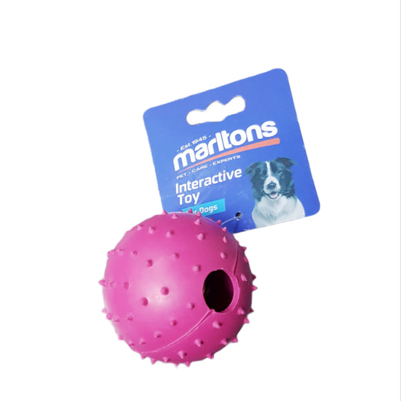 MARLTONS RUBBER BALL WITH BELL  DOG TOY - In Stock