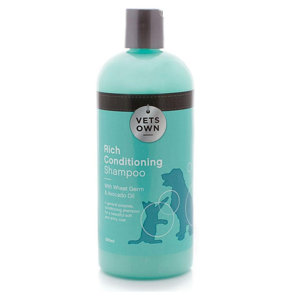 VETS OWN DOG SHAMPOO RICH CONDITIONING (500ML) - In stock