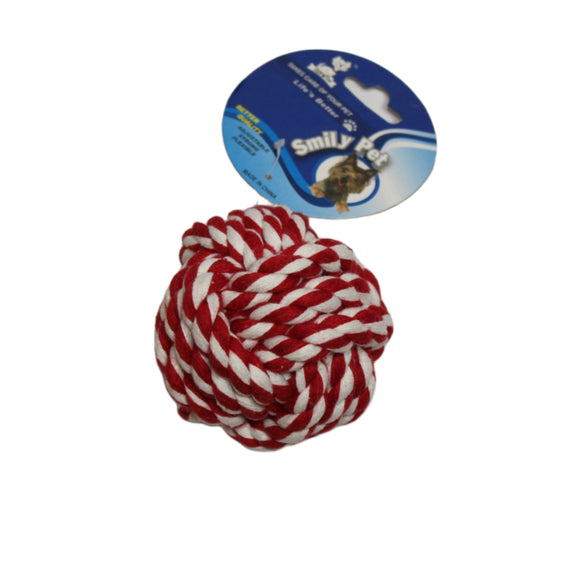 ROPE BALL DOG TOY 6.5 INCH - In Stock