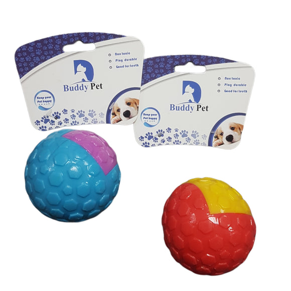 SILICONE DOG BALL WITH HIDDEN SQUEAKER - In Stock