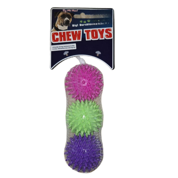 SPIKEY BALLS FOR DOGS (HIDDEN SQUEAKERS!) 3-PACK - In stock