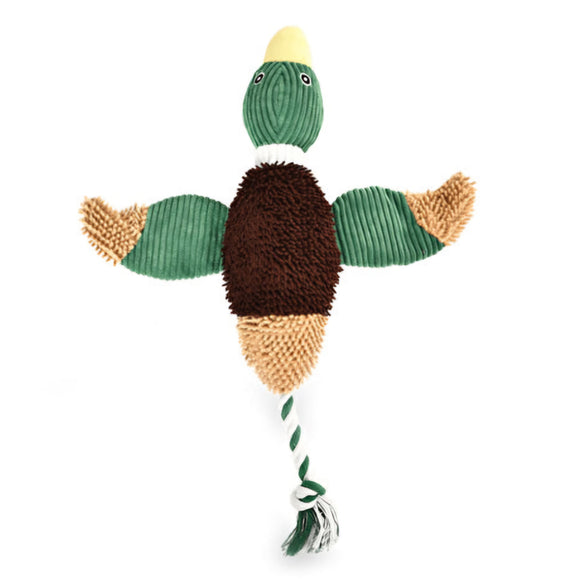 CORDUROY AND WOOLLY DUCK WITH CRINKLE WINGS DOG TOY (50cm) - In Stock