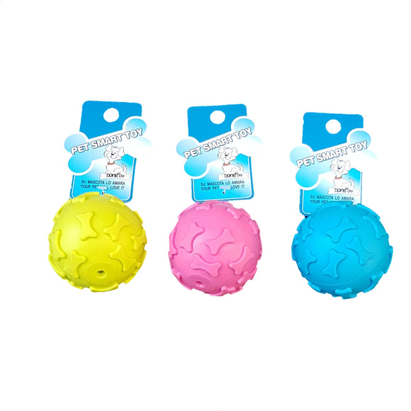 DOG TOY SQUEAKY BALL WITH PAWS - In Stock