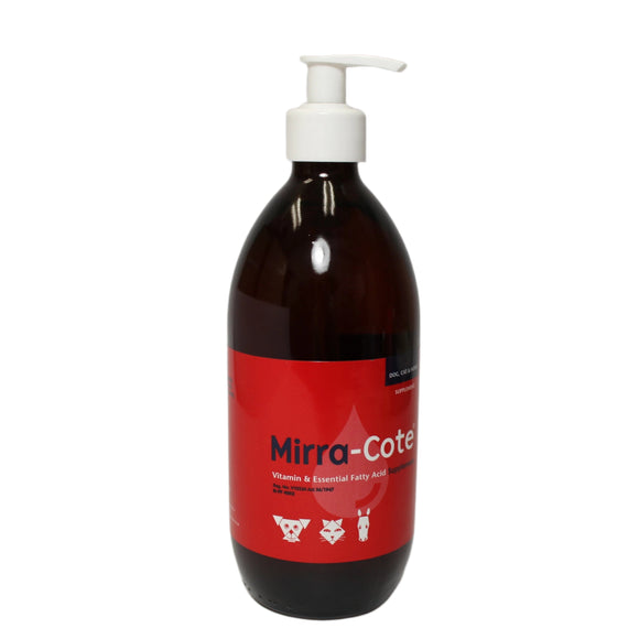 MIRRACOTE OMEGA SUPPLEMENT FOR DOGS, CATS AND HORSES (500ML) - Delivery 2-14 days