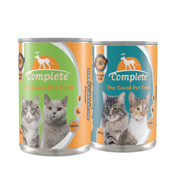 COMPLETE CAT WET FOOD (385g BEEF CASSEROLE) 5PCS - In stock