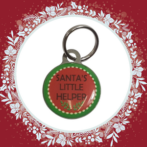 SANTA'S LITTLE HELPER CAT OR DOG NAME TAG