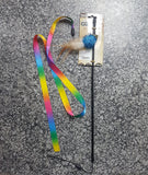 CAT DANGLER WITH RAINBOW RIBBON