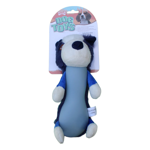 RUBBER TUMMY PLUSH SQUEAKY DOG TOY (23CM) - In stock