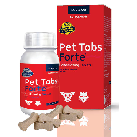 PET TABS FORTE - DOG AND CAT SUPPLEMENT (60-TAB) - In stock