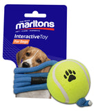 MARLTONS TENNIS BALL ON ROPE DOG TOY