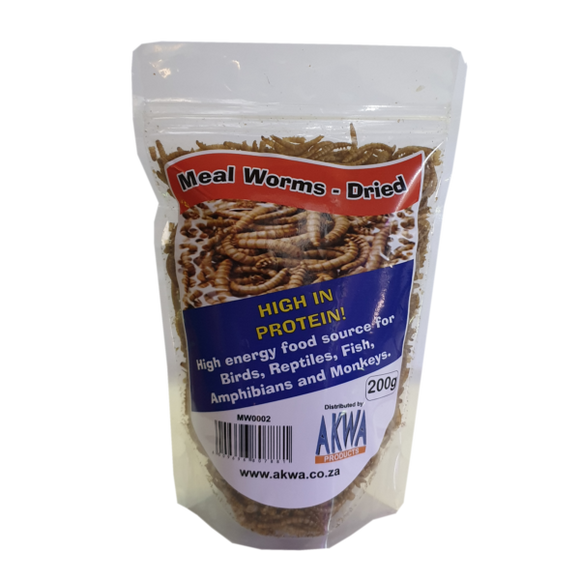 AKWA DRIED MEALWORMS (200G) - In stock