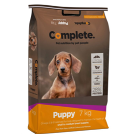 COMPLETE PUPPY DRY FOOD FOR SMALL TO MEDIUM BREEDS (7KG) - In Stock