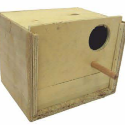 WOODEN SHOW BUDGIE BIRD NEST BOX - In stock