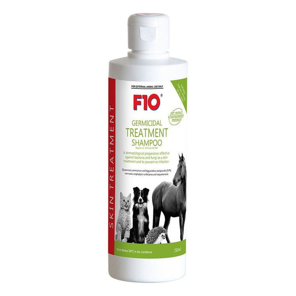 F10 GERMICIDAL TREATMENT SHAMPOO (250ML) FOR DOGS, CATS & HORSES - In stock