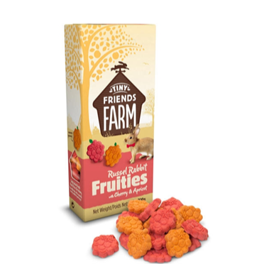 RUSSEL FRUITIES CHERRY AND APRICOT - RABBIT TREATS (120G) - In Stock