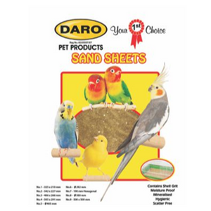 DARO BIRD SANDSHEETS SIZE 4 - 50 X 29cm (5-PACK) - In stock