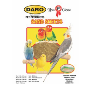 DARO BIRD SAND SHEETS SIZE 3 - 40 x 26cm (5-PACK)