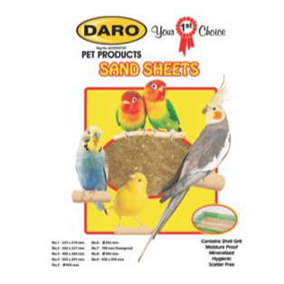 DARO BIRD SAND SHEETS SIZE 3 - 40 x 26cm (5-PACK) - Delivery 2-14 days